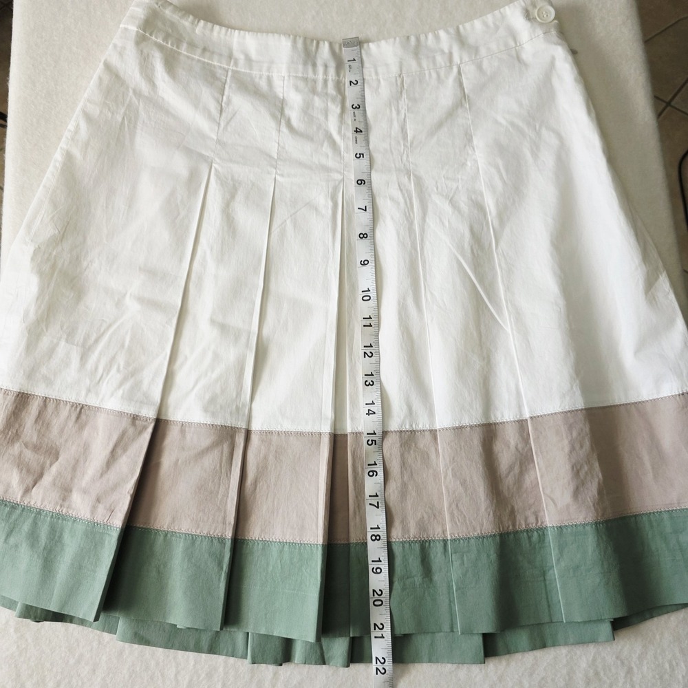Peter‎ Elliot Pleated Skirt Colorblock Preppy Size 12 - Picture 4 of 9